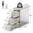 3-drawer Mirrored End Table Set, No Assembly, Modern Narrow Sofa Side Table, Wood Nightstand Bedside Table