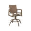 Berlin Gardens Vida Aluminum Swivel Bar Chair With Sling Fabric-1280496287-1280496304