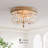 Elisa Crystal Basket Flush Mount Chandelier - Brushed Brass