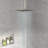 12 Inch Dual Mount Rainfall Shower Head Large Ultra Thin Square Stainless Steel 2.5 GPM Shower Head Only-64744713