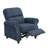 Bustle-Back Pushback Recliner Chair with Nailhead Trim in Chenille-92610671