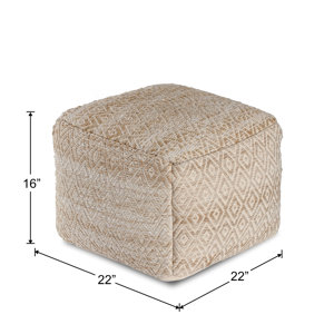 Union Rustic Flintridge Upholstered Pouf & Reviews | Wayfair