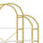74.8 Inch 5-Tier Office Bookcase With Round Top, X Bar Gold Frame