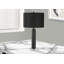 Lampe de table arquée en métal noir et abat-jour noir Oksana, H 27,26 po x l 14,82 po x P 14,79 po