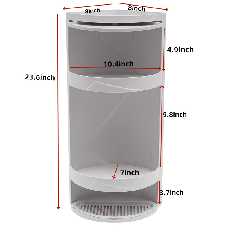 3-Tier Rotating Storage Rack For Corner