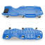48" Heavy-Duty Low-Profile Roller Automotive Creeper With Padded Headrest (Blue)
