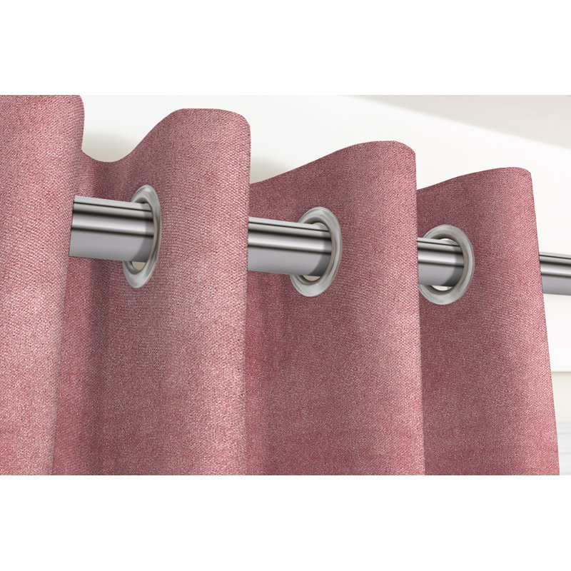 Blackout Curtain Pair, Rose Pink, 66" W x 90" L