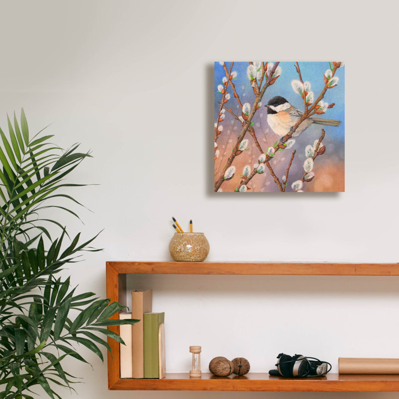  «Waiting In The Willows» par Marvindale, art mural sur toile, 12 po x 12 po, H 12 po x l 12 po