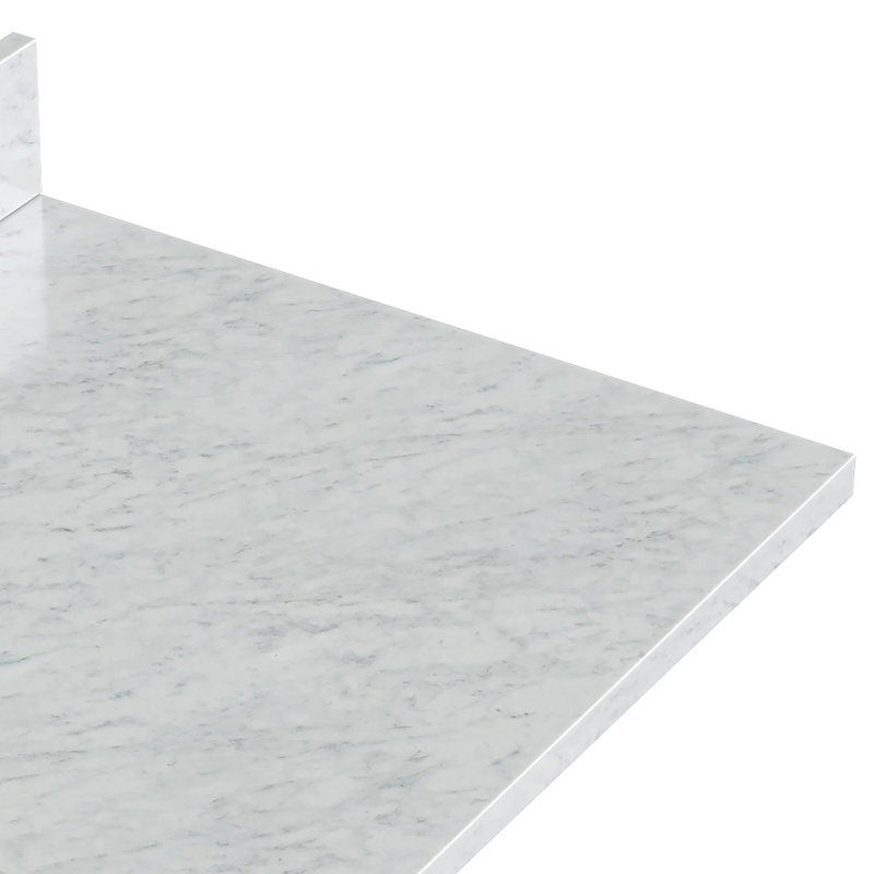 Flynt 67'' Single Bathroom Vanity with Carrara Marble Top, Midnight Blue
