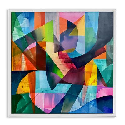 «Layered Luminous Shapes», art de la giclée encadrée par Lazar Studio