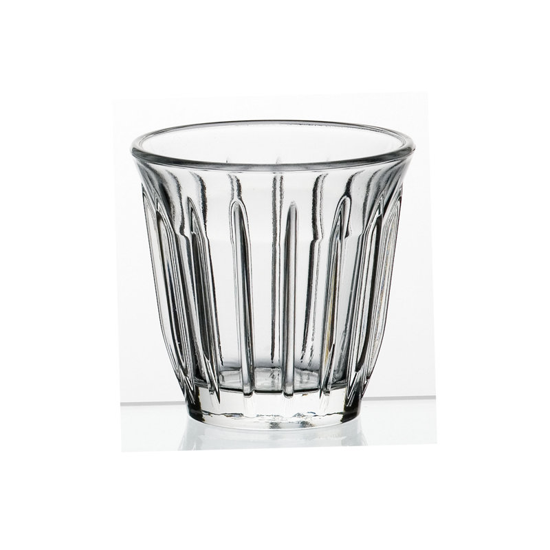 3.5oz Clear Ribbed Glass Espresso Cup Set of 6