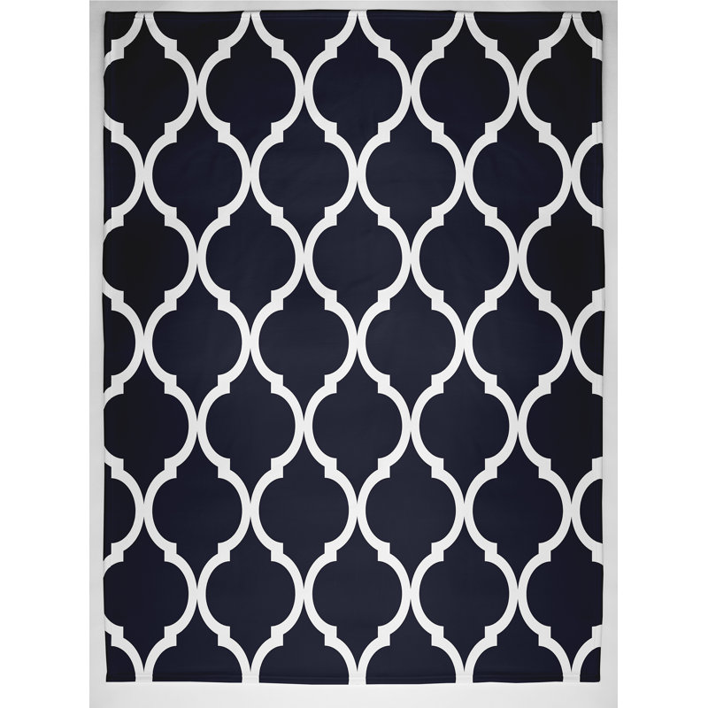 Phaedra Plain Weave / Muslin Throw Blanket, Navy
