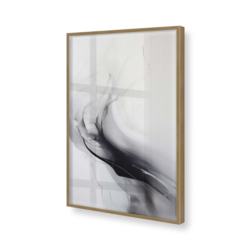 Impression Ethereal Smoke Dance II, Cadre doré brossé, H 17,25 po x l 13,25 po
