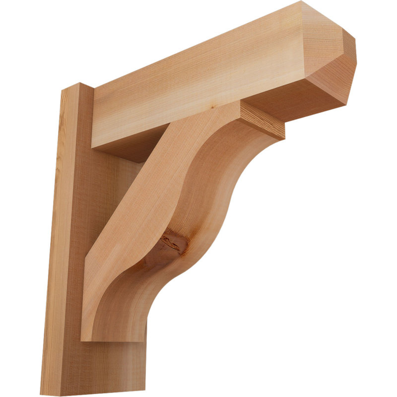 Funston Craftsman Rustic Wood Outlooker, 16" D x 16" H, 5 1/2" W Western Red Cedar (Smooth)