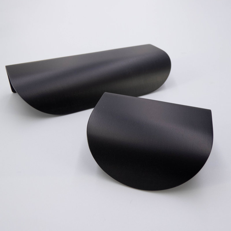  Curved Edge Invisible Pull, Matte Black