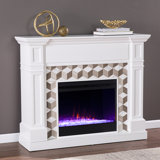 Minogue Darvingmore Color Changing Fireplace with Marble Tiling