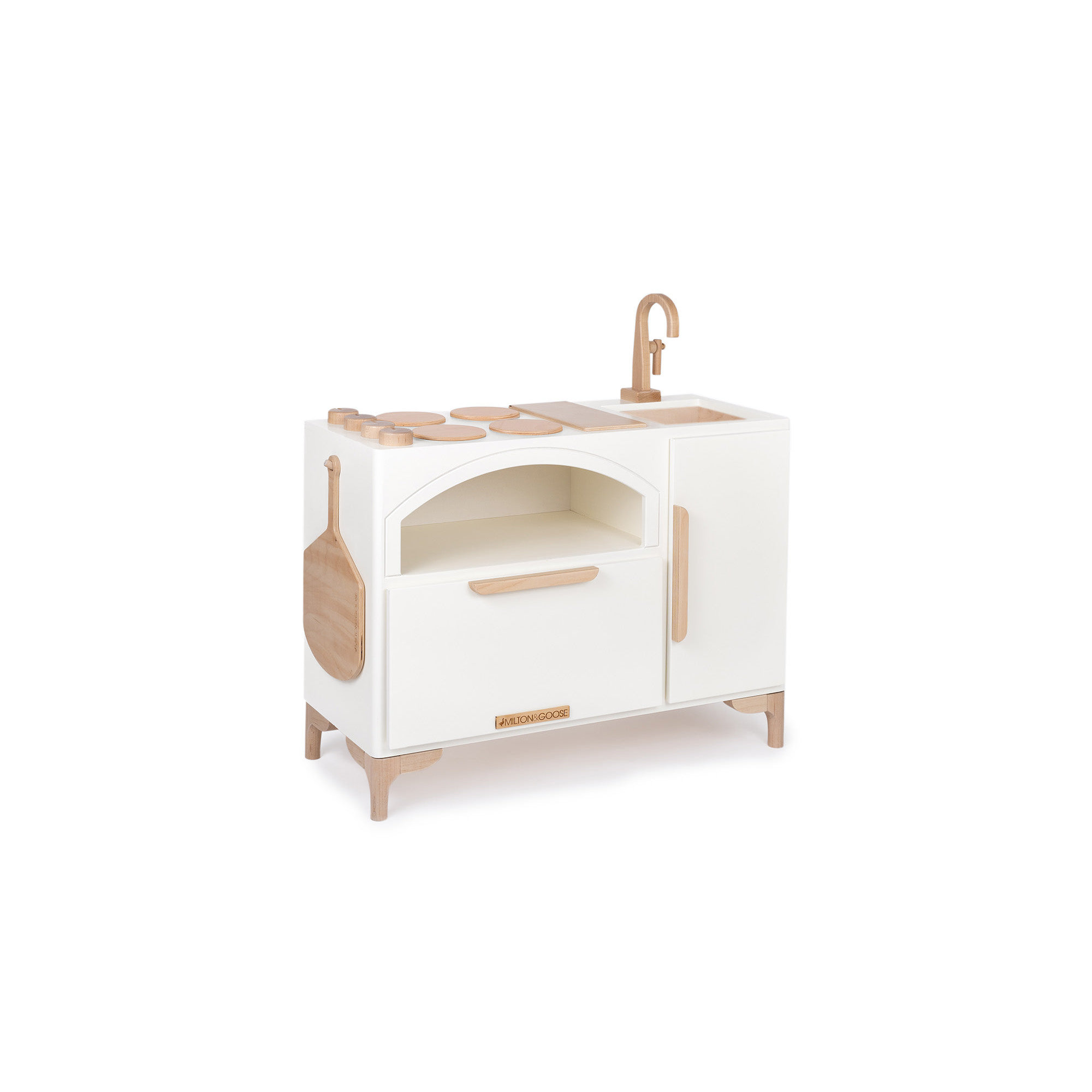 Luca Wooden Play Pretend Housekeeping & Appliances Set, White