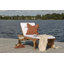 Vitti 65cm Long Reclining Teak Sun Lounger with Cushions