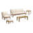 Sack Teak 4 - Person Modular Patio Conversation Sets with Cushions