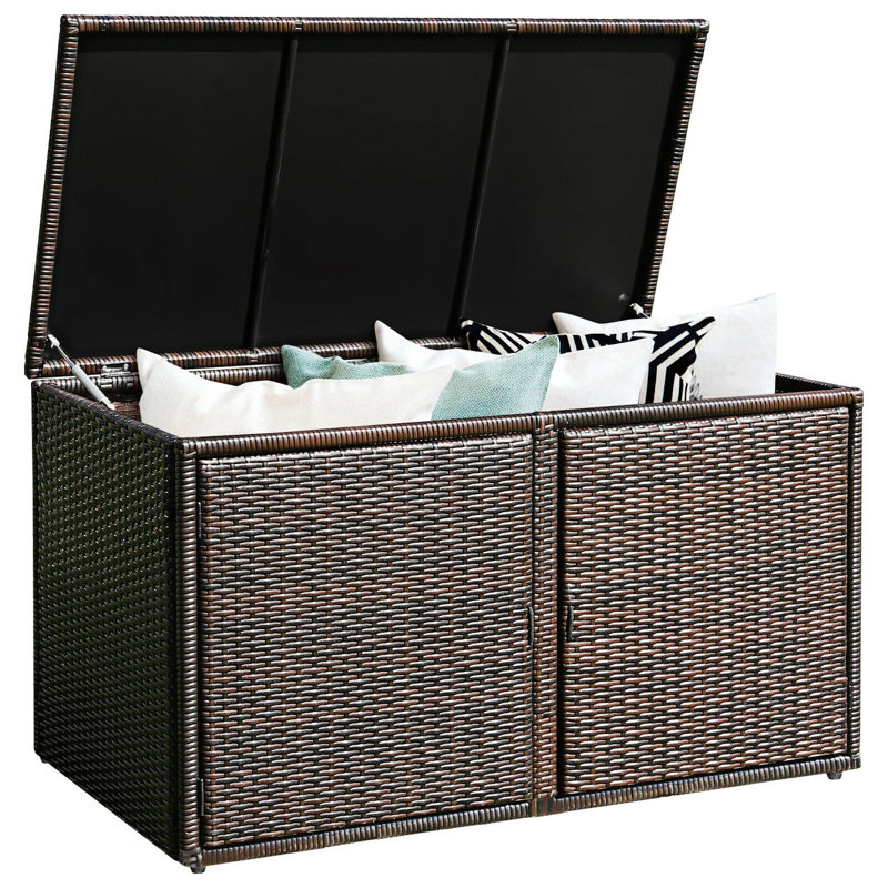 FORCLOVER 45'' W 88 Gallons Deck Box, Brown