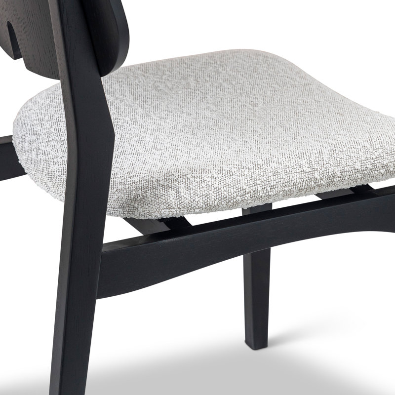 Modern Brazilian Beth Side Chair, Medley Ivory / Nogal