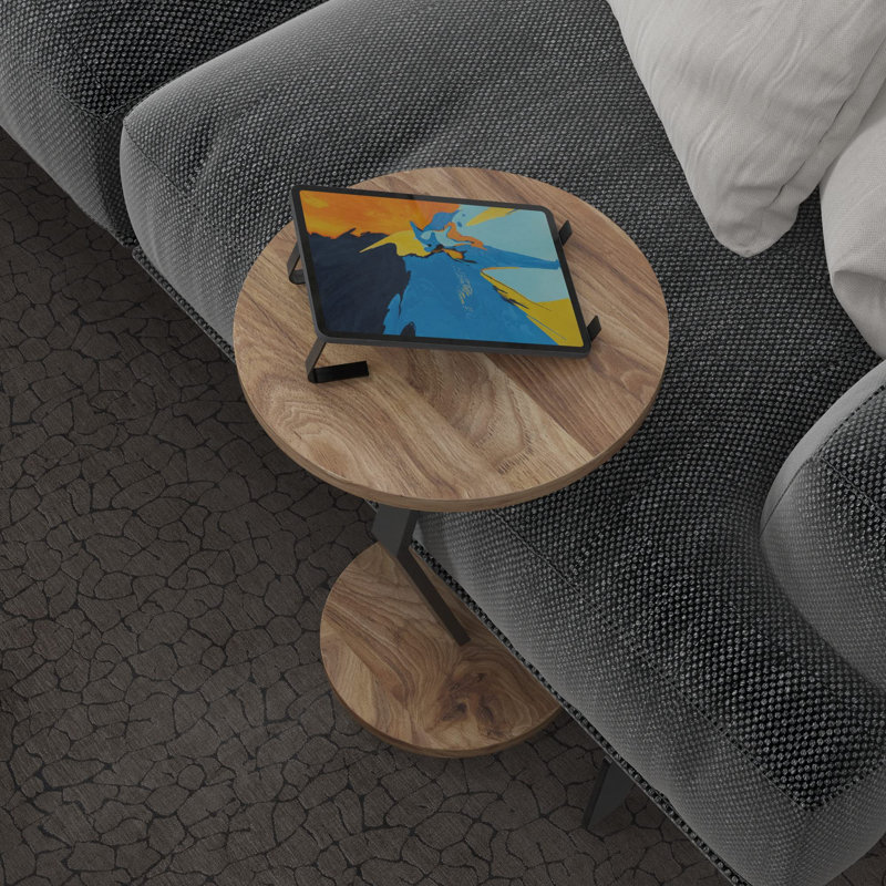Coffee Table, Walnut, Gray