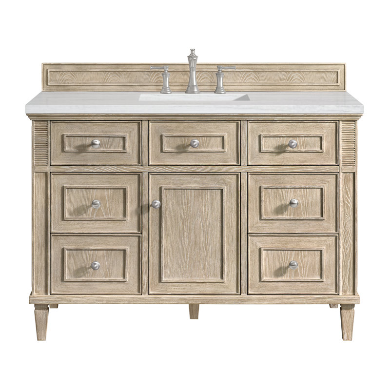 Lorelai 48'' W Single Vanity, Whitewashed Oak, 8" Widespread, Tajnar Eclos
