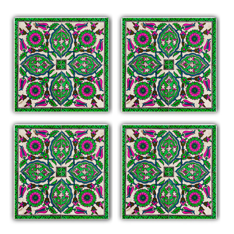 Sous-verre, Vert