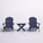 Leesa Solid Wood Folding Adirondack Chair with Table-1985460896