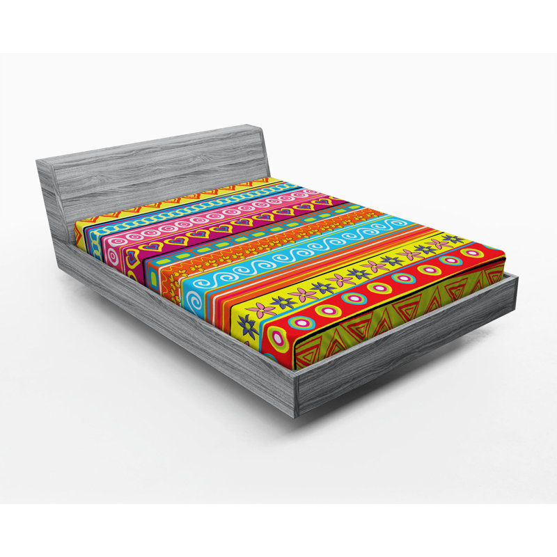 Microfiber Striped Fitted Sheet, Full Fitted Sheet