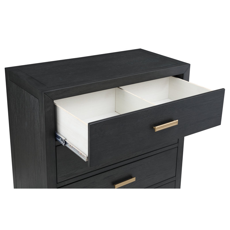 36 " W 5 - Drawer Dresser, Black