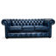 Chesterfield 3 Piece Suite. 3 Seater Sofa + Club Chair + Queen Anne Wing Chair Leather Sofa Suite Offer Antique-1109694185