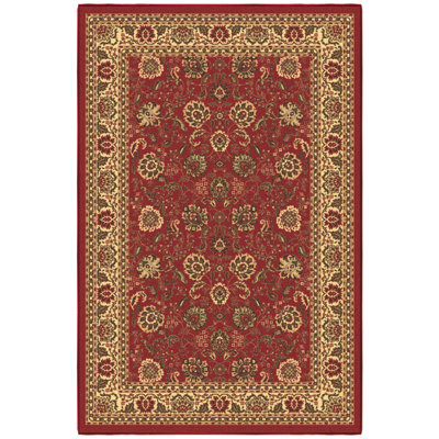 Ottohome Non-Slip Traditional Area Rug For Living Room, Hallway, Entryway Rug, Dark Red
