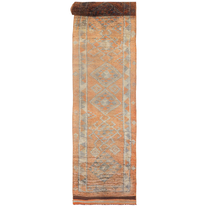 Vintage Turkish Village Rugs One-of-a-Kind Runner 2'4" X 12'8" Area Rug