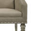 Chaise avec accoudoirs rembourrée Dacher en brun