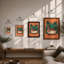 Tiger in the Tub Modern - Framed Print-1268519635-1268519630