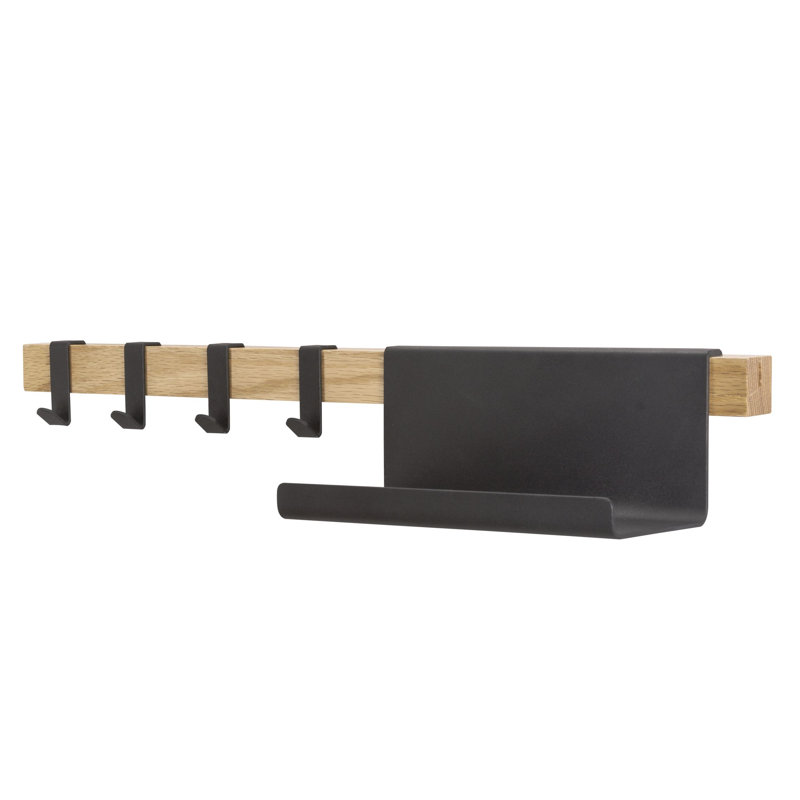 Solid Wood Wall 1 - Hook Wall Mounted Coat Rack