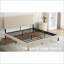 Structure de lit plateforme très grand en métal - Beige, silencieux, robuste, capacité de chambre principale de 800 lb