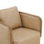 Fauteuil d'appoint rembourré et pivotant en cuir-128250136