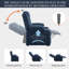 Fauteuil inclinable de massage lombaire chauffant de 31,9 po de largeur, moderne et classique avec table basse et porte-gobelets-2135637356