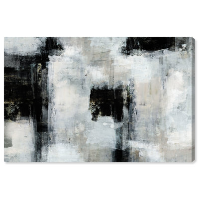 Abstract Favourite Black Strike Modern & Contemporary Black Canvas Wall Art Print
