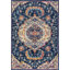 Tapis bleu à motif médaillon-26647300