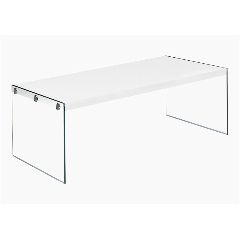 Table basse rectangulaire, Blanc