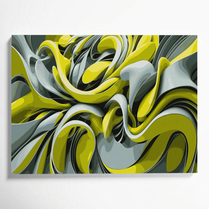 Art mural sur toile Biomorphic Abstraction 19, H 11 po x l 14 po