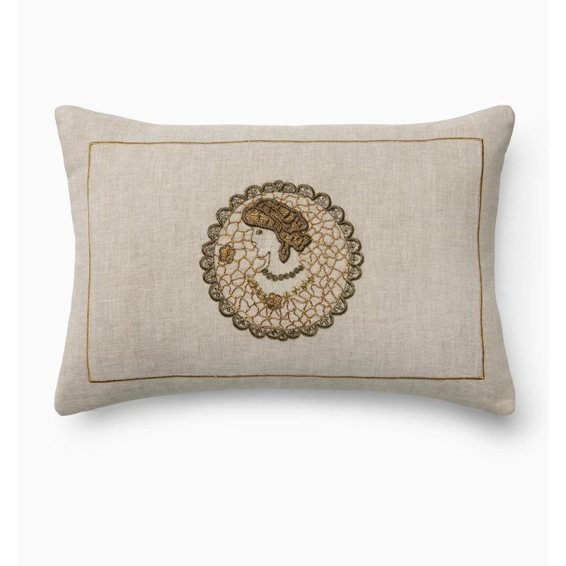 Cameo Linen Lumbar Pillow Cover & Insert