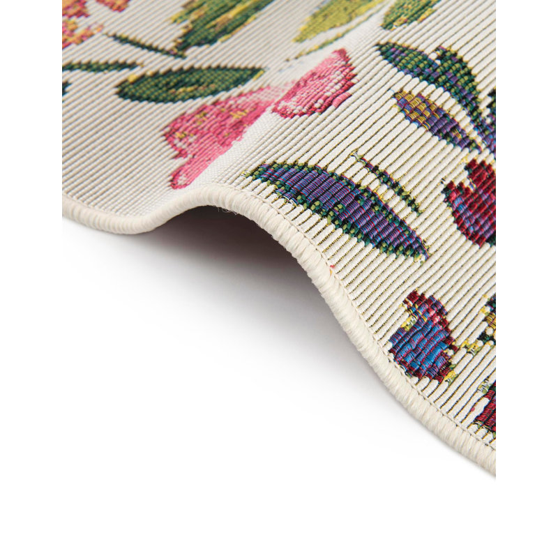 Tapis d'intérieur / extérieur Fogger Beachcrest Home Buttercup, Rectangle 7 pi 10 po x 10 pi