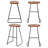 26 Inch Barstool Chair For Kitchen Island, Rustic Saddle, Seat Backless Stools With Metal Leg-23176020-23176027