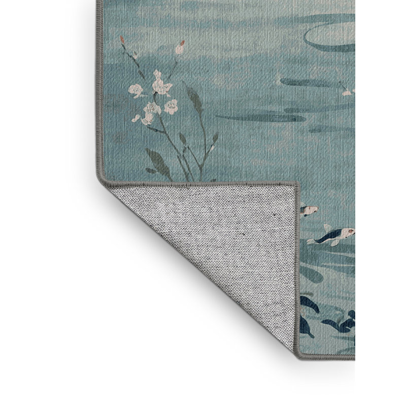 Machine Washable Gray Area Rug, Rectangle 3' x 5'