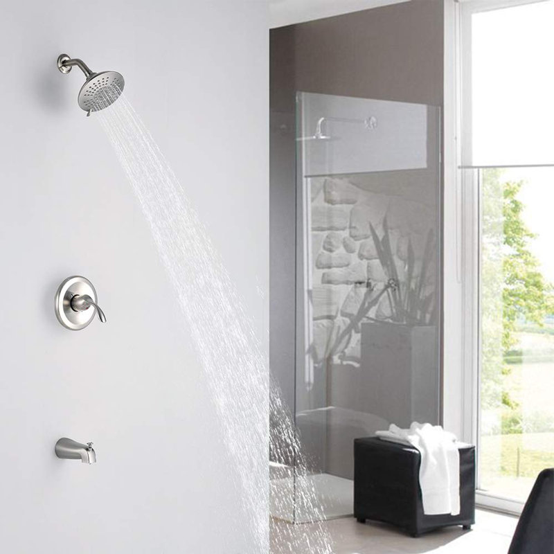 All-In-One Kit with Rough in-Valve, Brushed Nickel