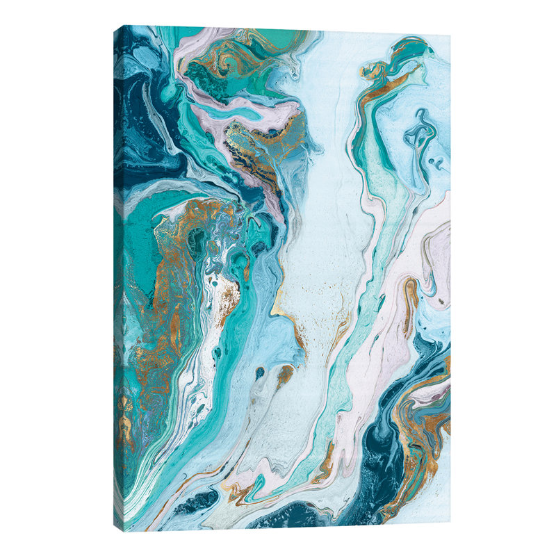 Marble Petroleum II by Eva Watts - Painting on Canvas, 66.04 cm H x 45.72 cm W x 1.91 cm D, No Frame